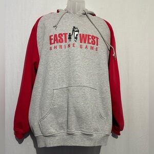 🏈 East and West Shrine Game Hoodie XL – Football Sweatshirt, Unisex, Gray